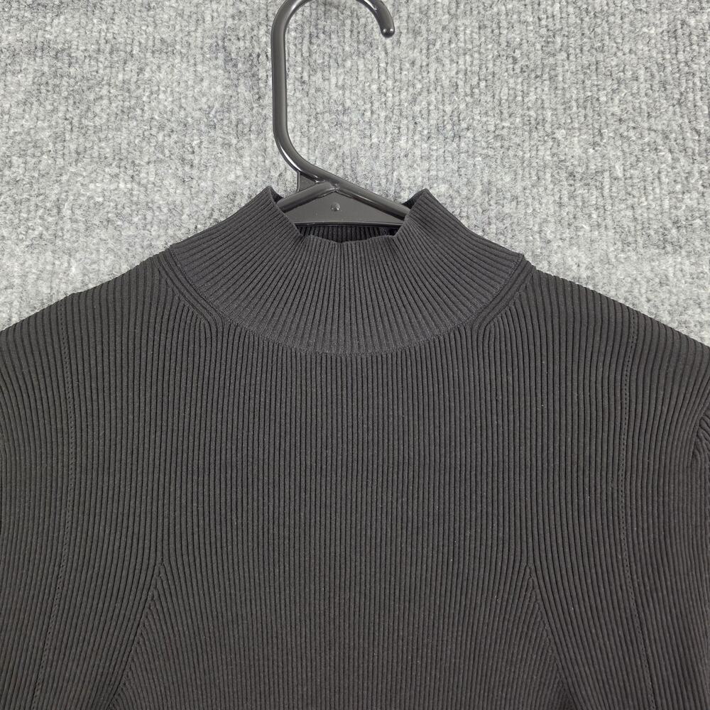 Lululemon Sweater Women Medium Ribbed Knit Twist Back Mockneck Top Yoga Athletic - Picture 6 of 14